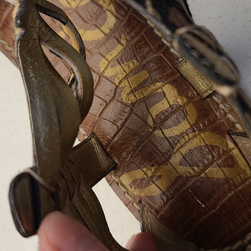 SAM Edelman leather sandals animal print  US 7 - Picture 4 of 7